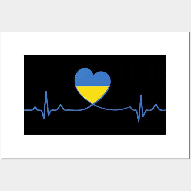 My Heart Beats for Ukraine Wall Art by Fusti